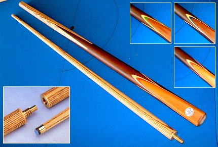 2 Piece Cue With Coloured Veneers (Ref NC004)