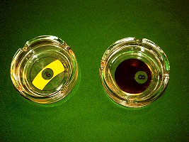 Ashtrays With Pool Ball Motif